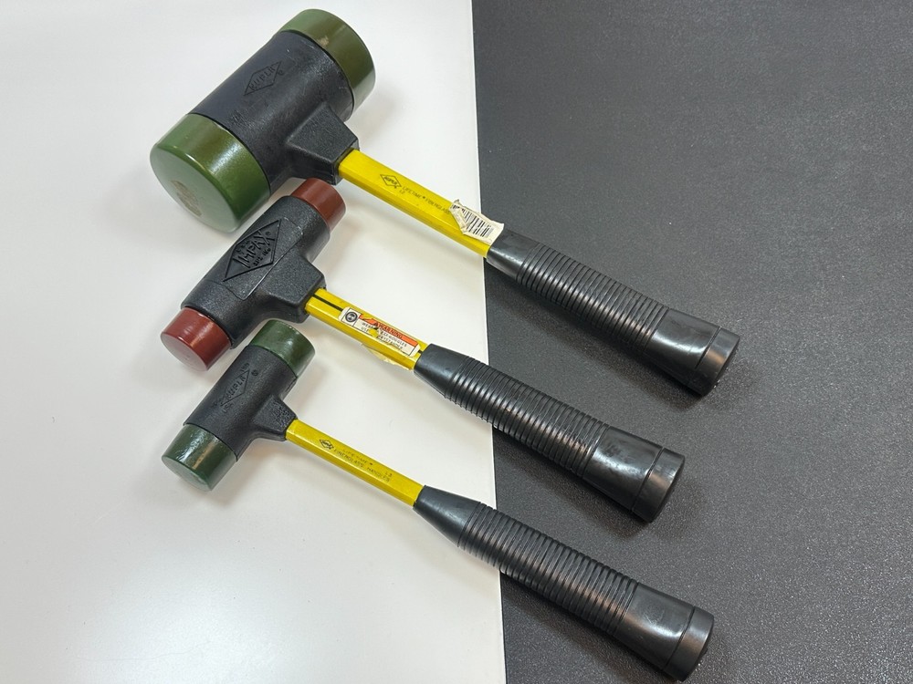 Nupla Tools USA 3pc Quick Change Impax Dead Blow Replaceable Soft Tip Hammer Set
