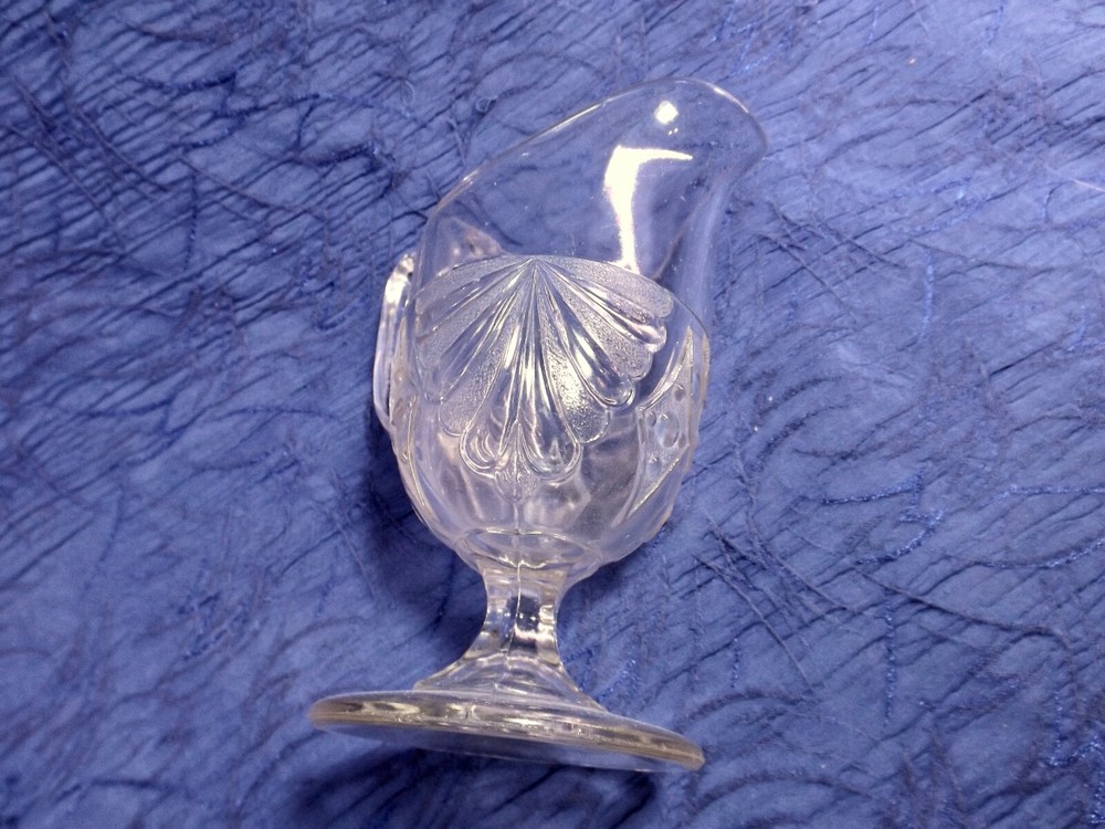 Fan And Diamond Clear Glass Creamer McKee Pattern