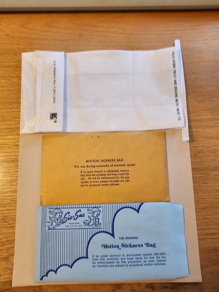 Pilot Air Sickness Bags (Aviation)