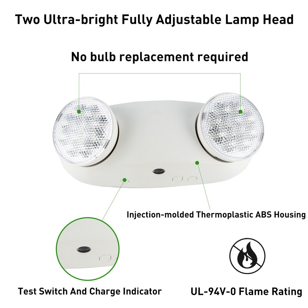 US Standard LED Emergency Lights Battery Backup Emergency Lighting UL Listed