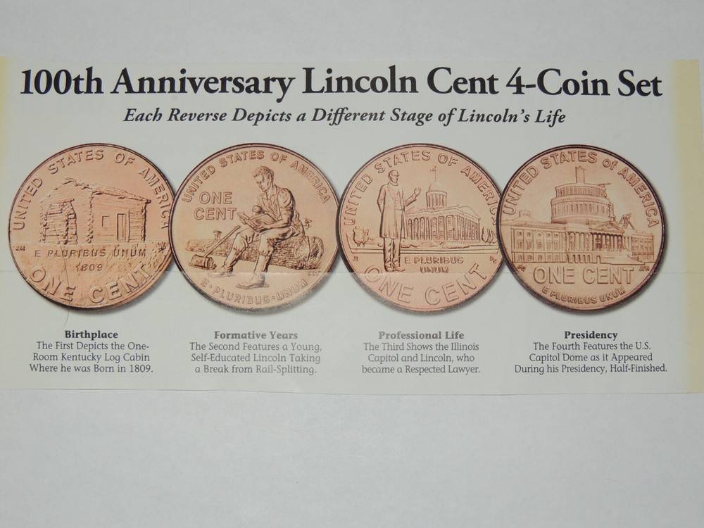 100th ANNIVERSARY LINCOLN COIN SET