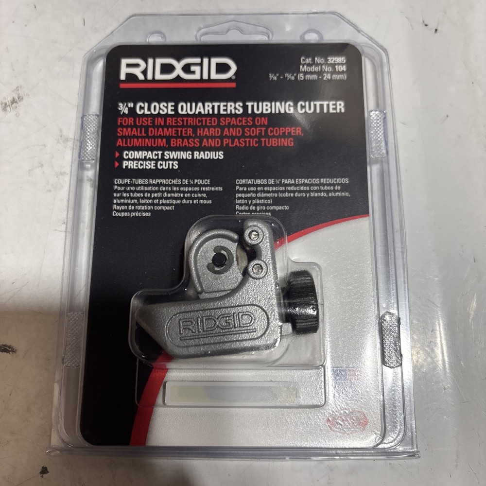 Rigid  3/4 " Close Quarters Tubing Cutter