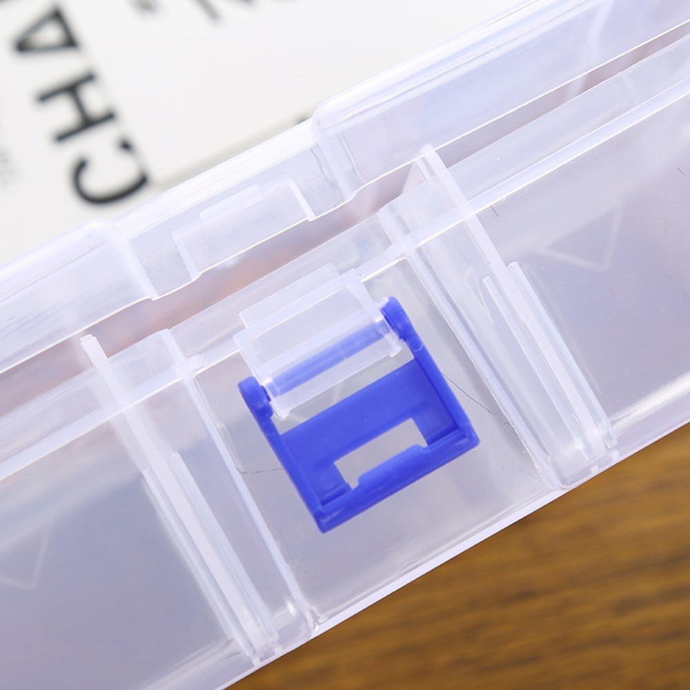 Practical and Portable Adjustable Plastic Screw Holder Case with 6 Grids