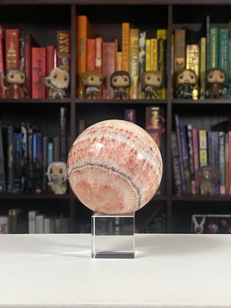 Red-Banded Calcite "Porkstone" Sphere 2.8"