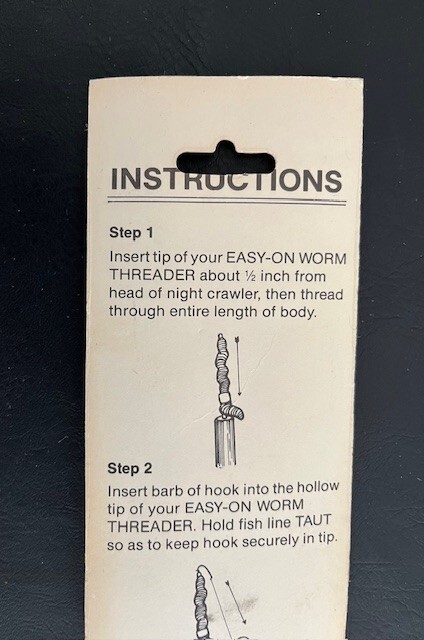 Vintage Easy-on Worm Threader Original Unopened Packaging