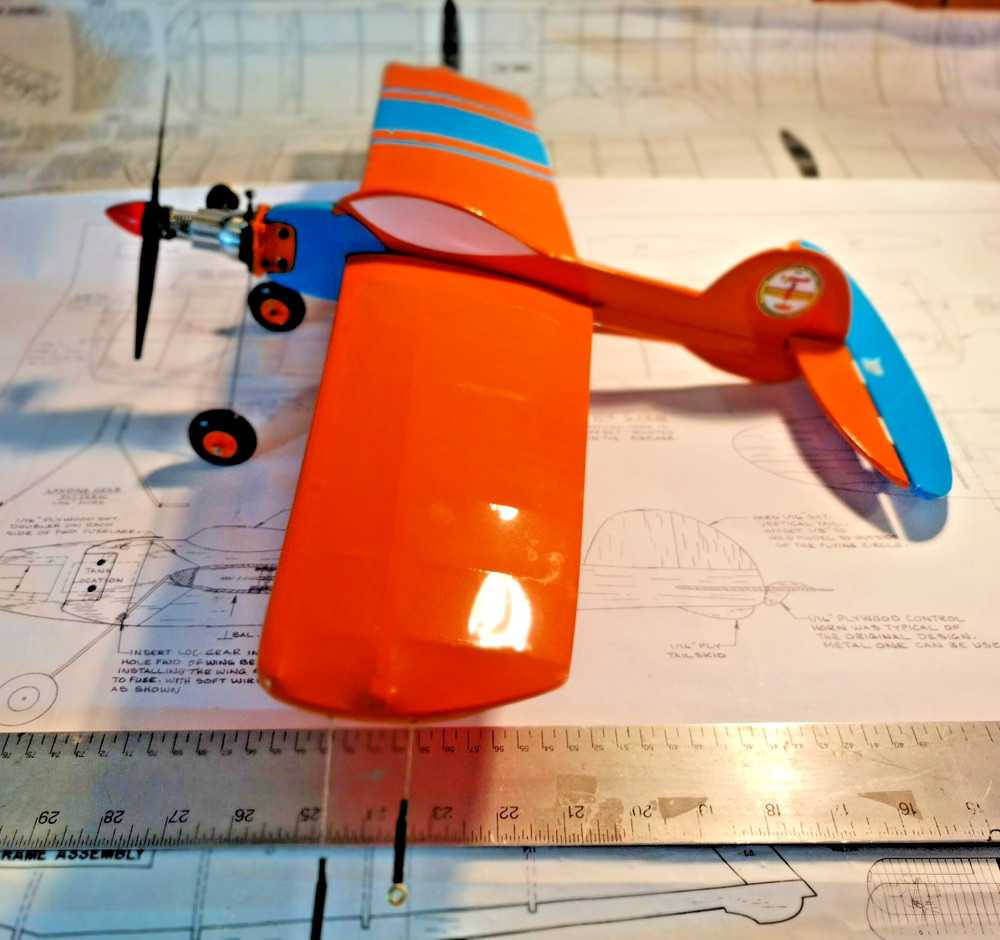 Control Line Model Cox .049 Baby Ringmaster Sterling Almost Ready To Fly