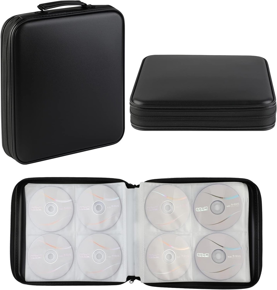 DVD Storage CD Case Holder:DVD Binder Protective Book Portable DVD...