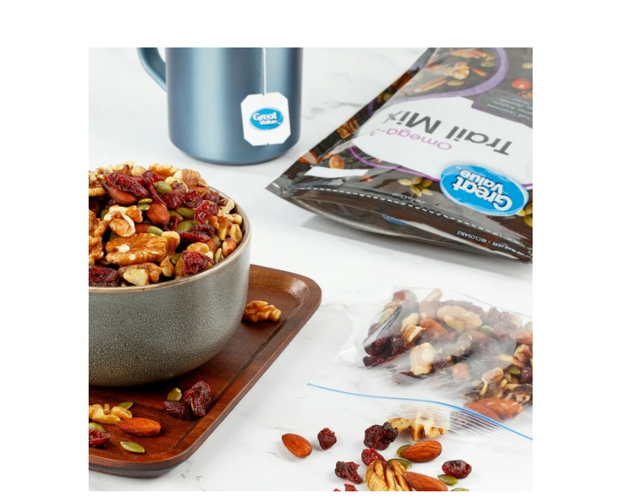 3 PACK Great Value Omega-3 Trail Mix, 22 oz
