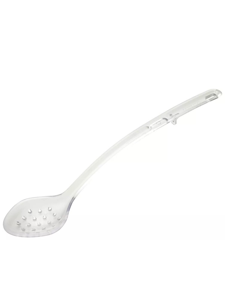 12pcs  15"Perforated Serving Spoon, Clear, PC, Curve