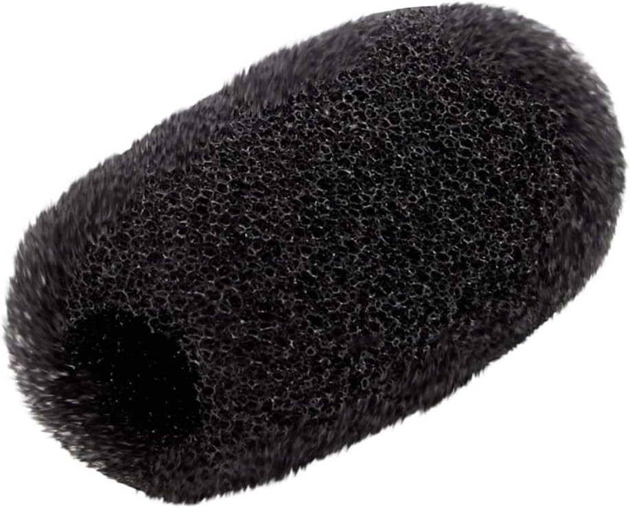 24 Pack Mini Foam Windscreen for Headset Microphone Black