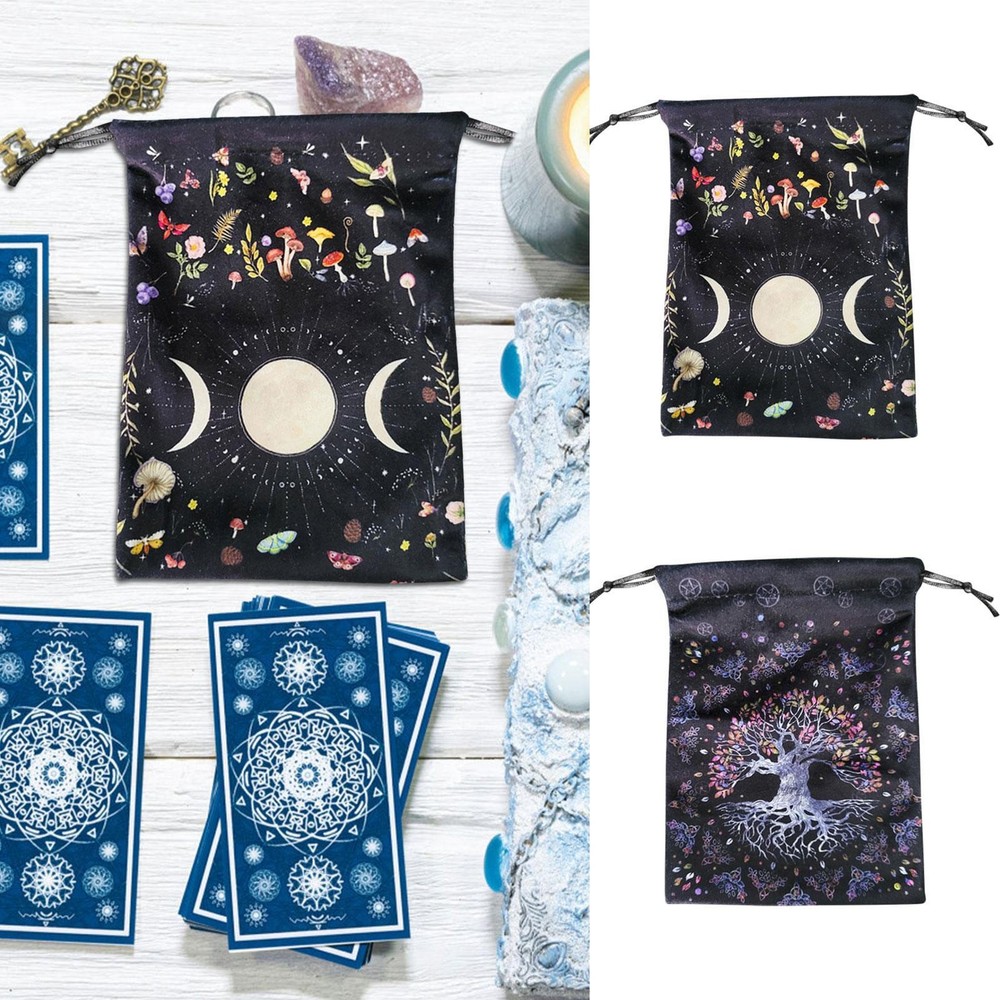 Small Drawstring Pouch Crystal Tarot Card Storage Bag Exquisite Collection