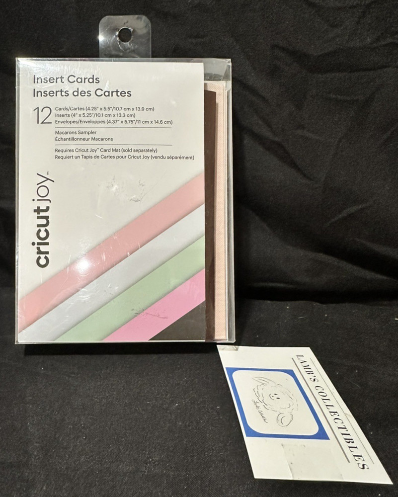 Cricut Joy Insert Cards Macaron Sampler 12-Pack – Pastel Colors & Envelopes
