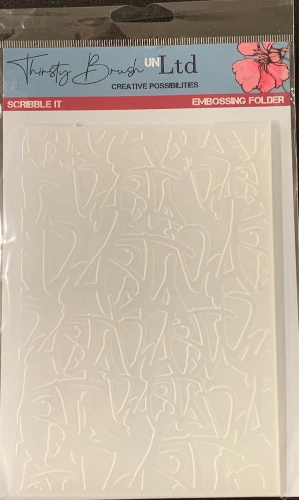 Thirsty Brush Scribble It Texture Embossing Folder