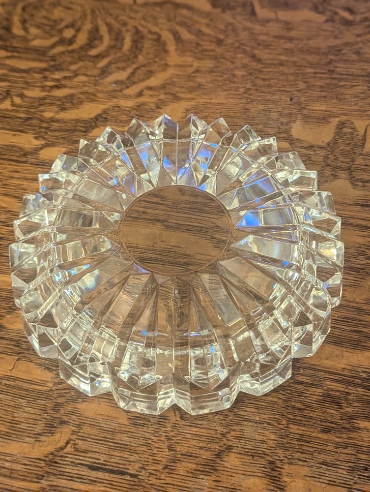 Large Crystal Ashtray 6 Inch Diameter
