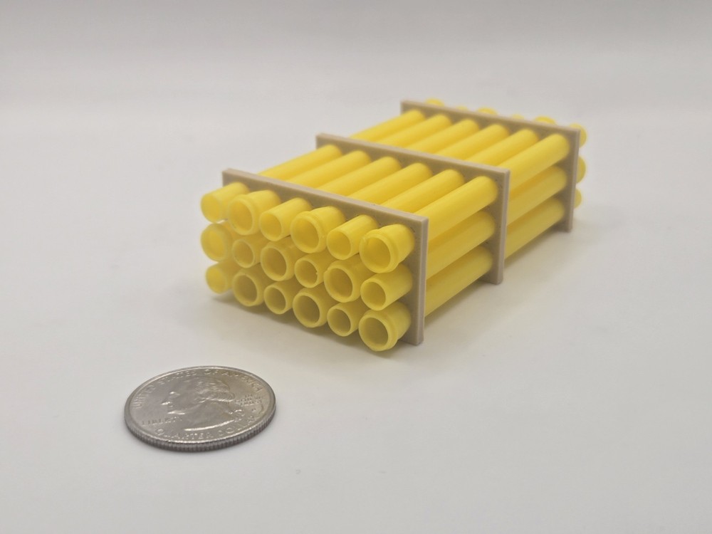 1/50 Scale 12" Yellow Pipe Trailer Load/Diorama Accessory