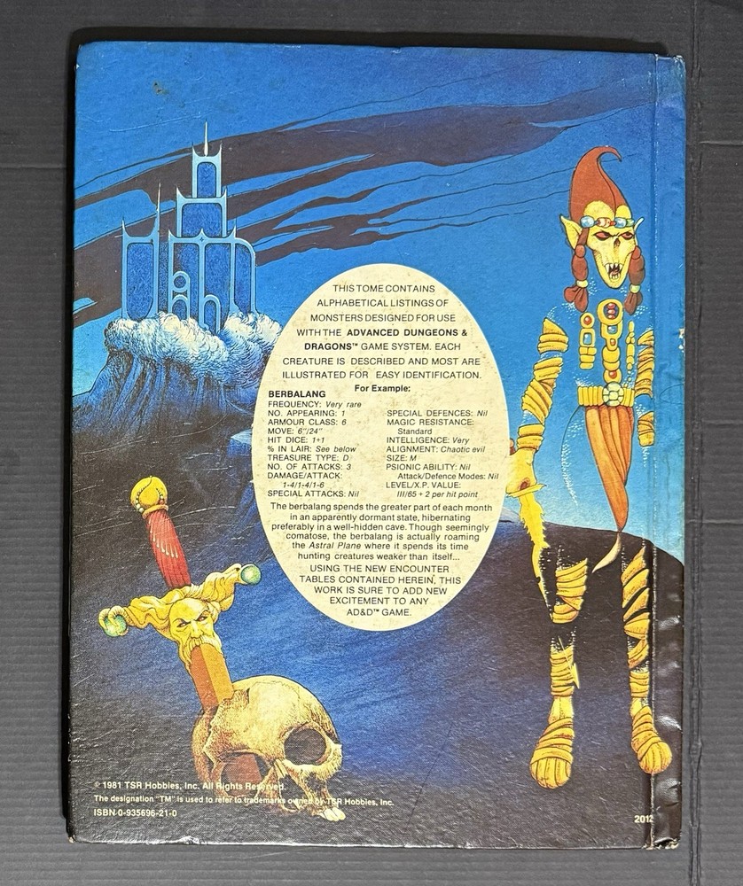 Advanced Dungeons & Dragons Fiend Folio Hardcover Book