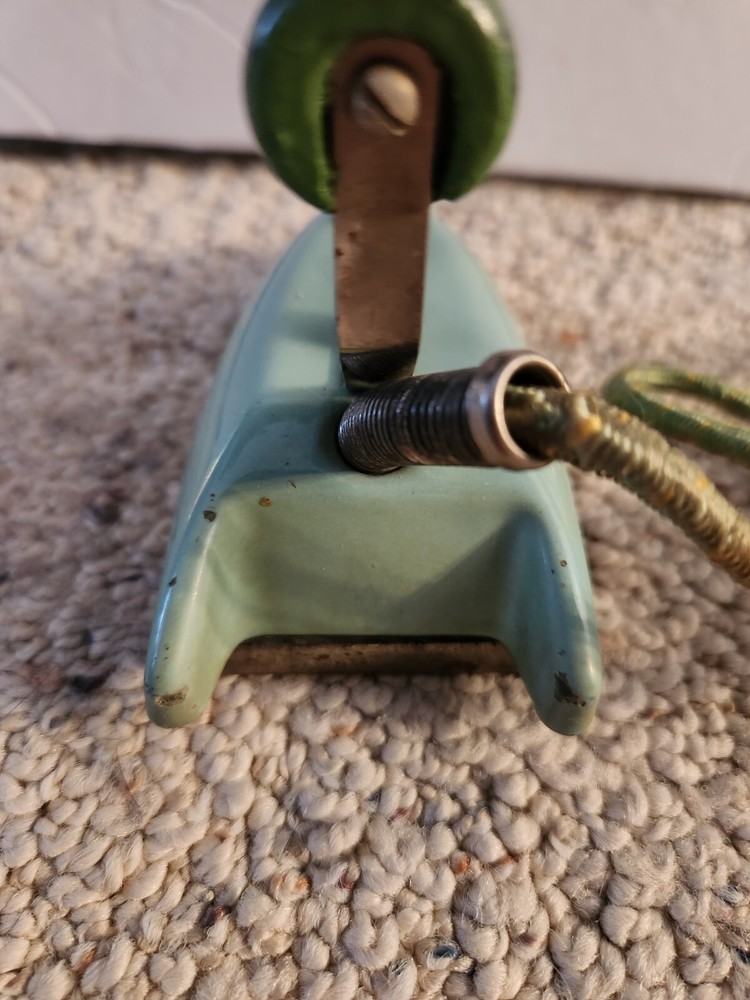 Vintage Green Small Travel Iron!