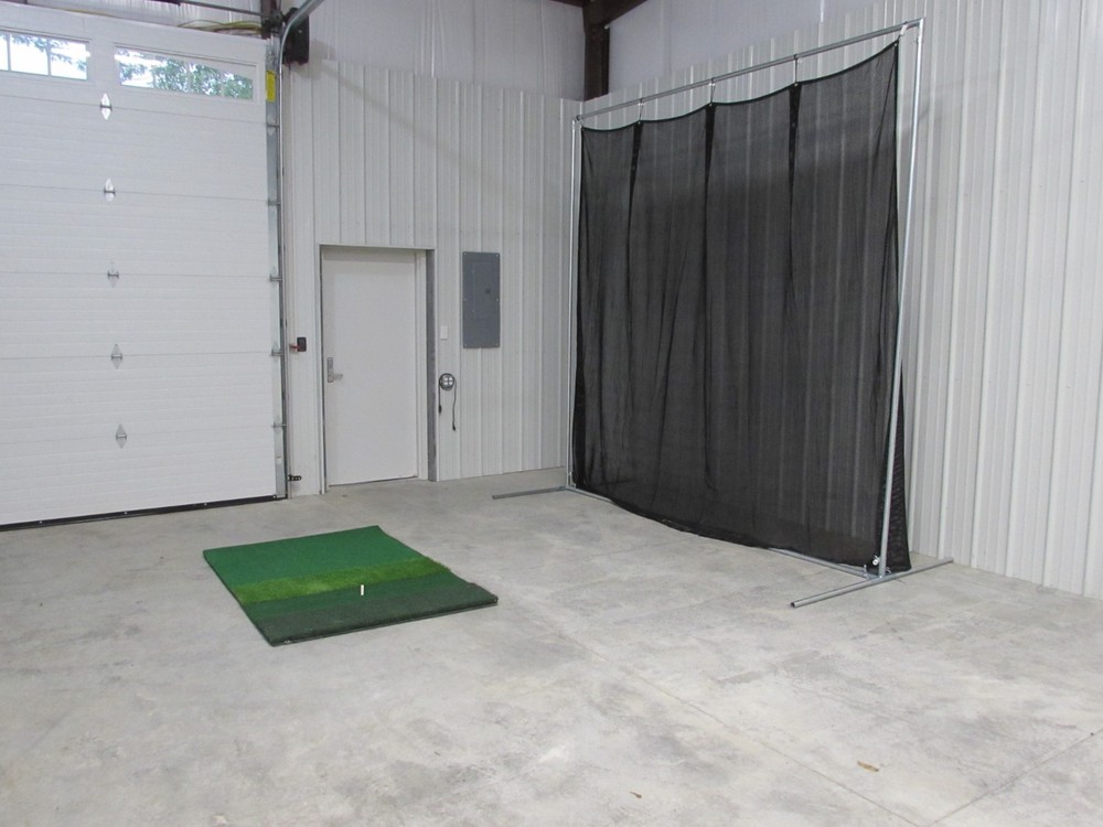 Golf Net Practice Baffle 10' x 10' w/ Frame Kit and Optional Golf Practice Turf