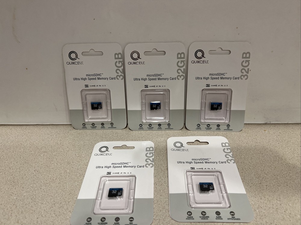 5   QUICKCELL 32GB MICROSDHC ULTRA HIGH SPEED MEMORY CARD MICRO SD CARDS