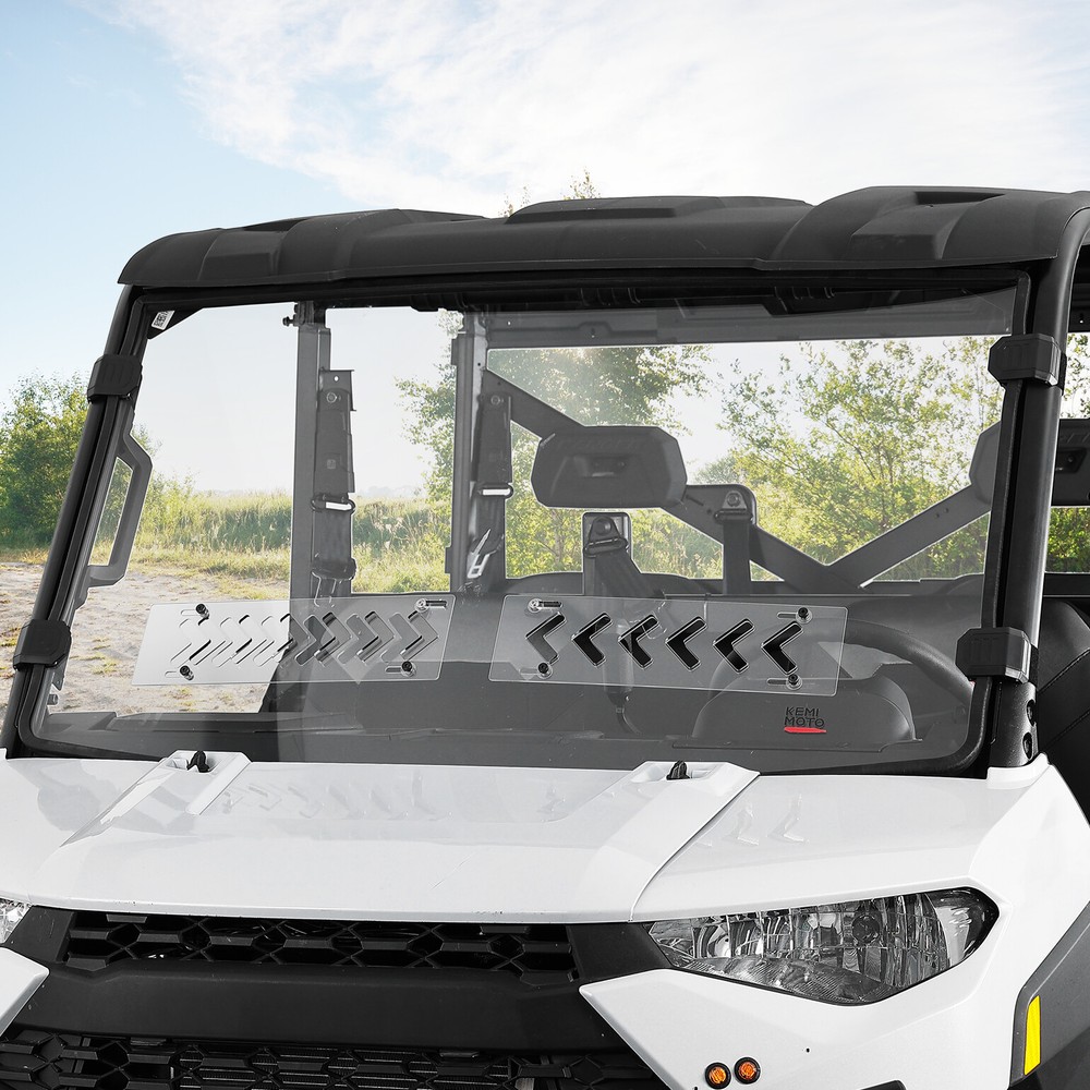 UTV Vented Front Windshield for Polaris Ranger XP 1000 XP 900 Crew 2017-2025