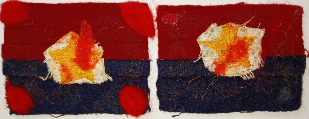 India, General Headquarters Formation Patch Pair, Genuine