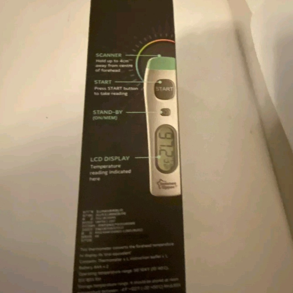 Tomee Tippee No Touch Forehead Thermometer THD2FE LCD Display 2 Second Reading