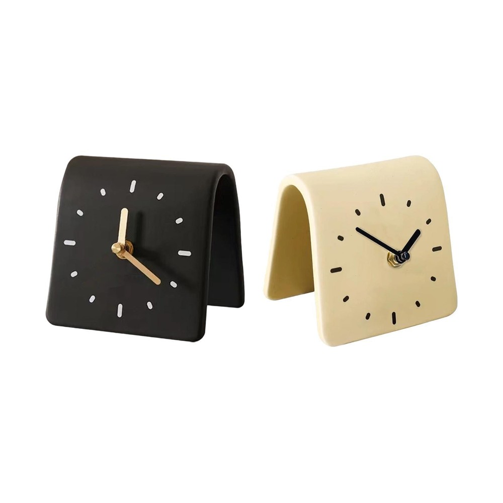 Desk Clock Modern Shelf Clock Simple Compact Minimalist Desktop Ornament for