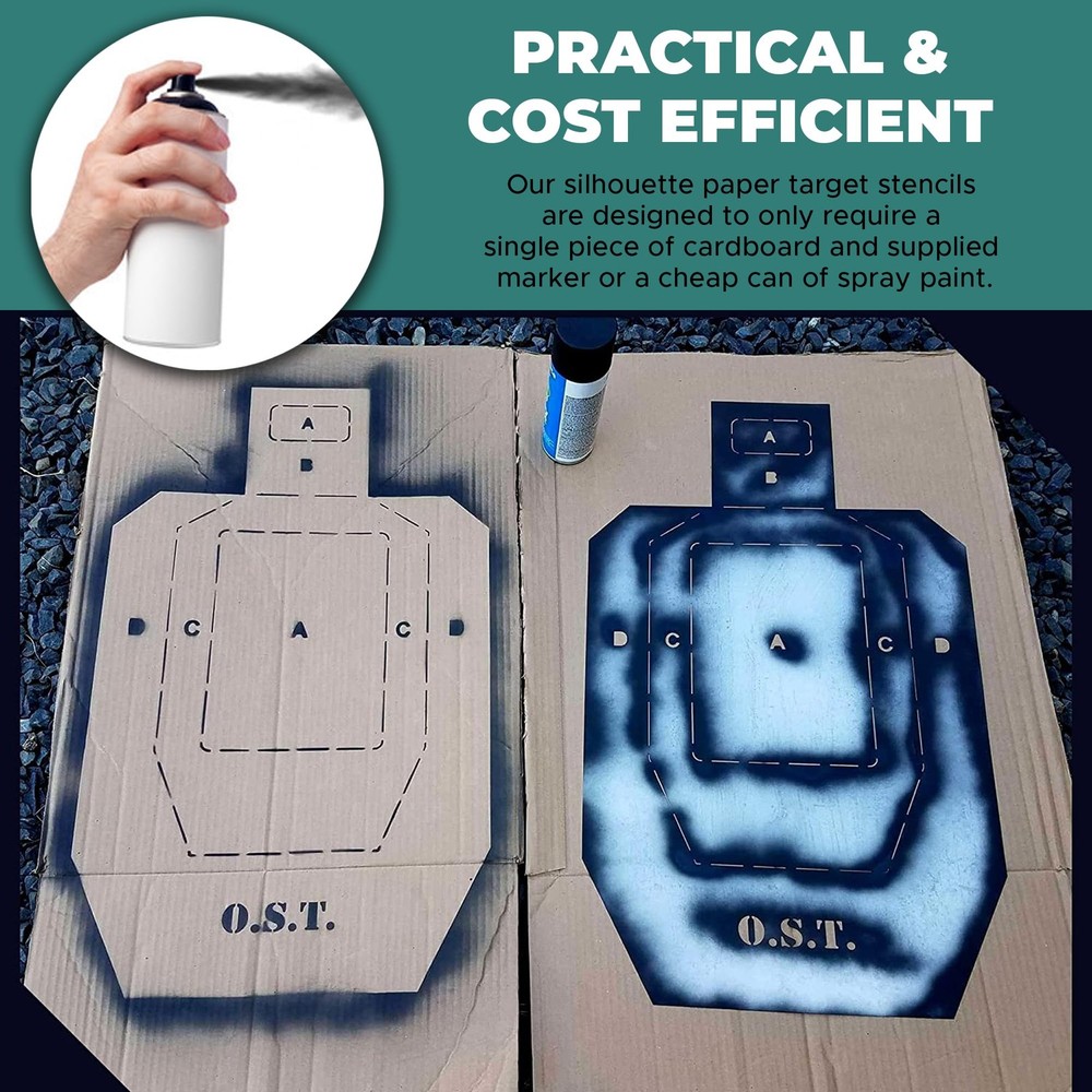 OST Draw-N-Draw Practical Silhouette Target Silhouette, black