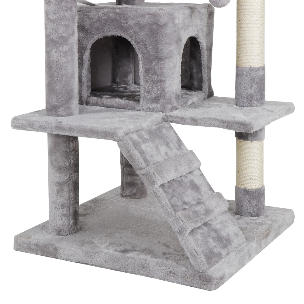 Scratching Post Condo Tower 53" Cat Tree Activity Playhouse W/ Cave Ladders