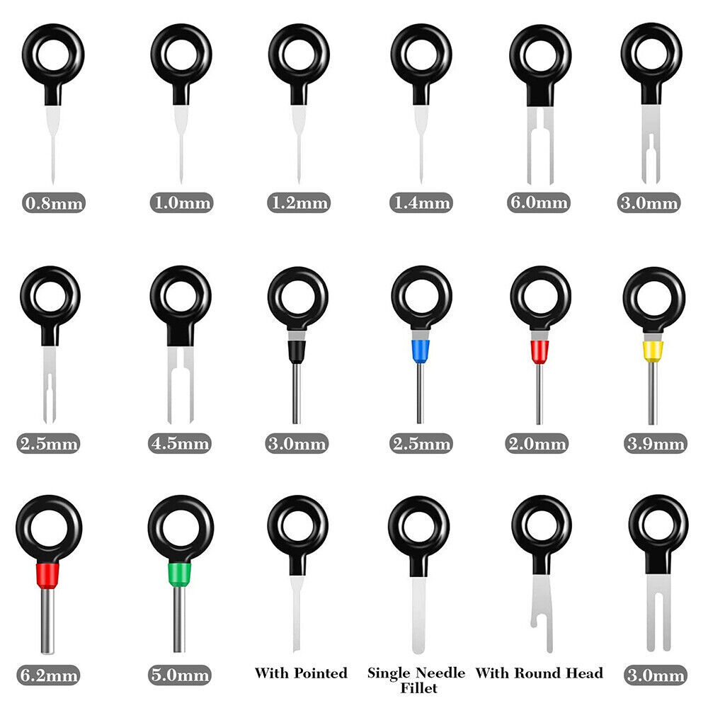 82 × Terminal Removal Tool Kit Wire Connector Key Depinning Pin Release Ejector