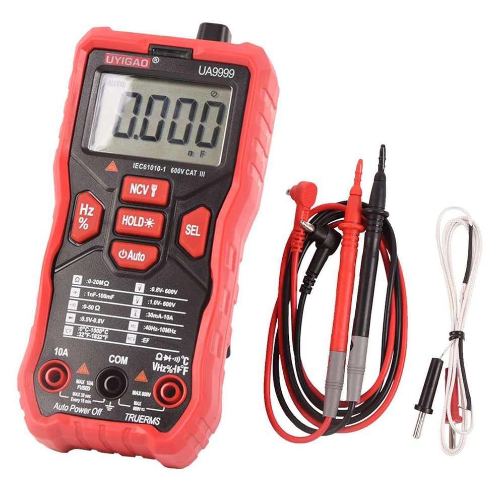 Digital Meter Multimeter AC/DC Auto-ranging Measures Continuity Test