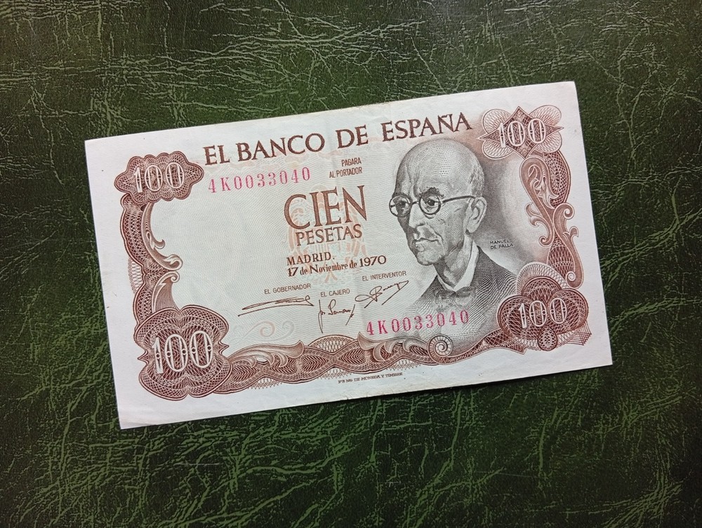 SPAIN Banknotes, 100 Pesetas 1970, 0033040