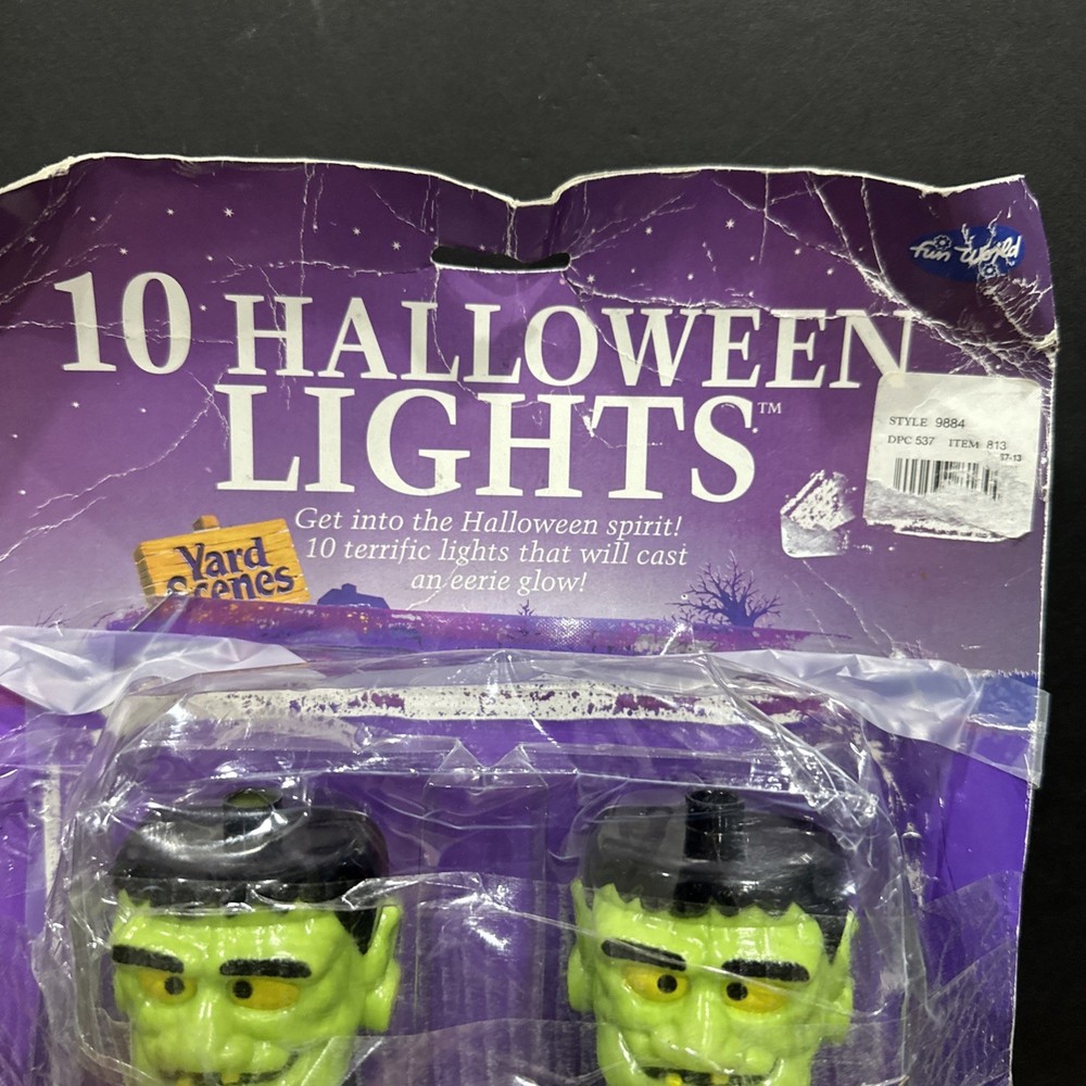 New 10 Frankenstein head Halloween String Light Covers Blow Mold w/lights Work