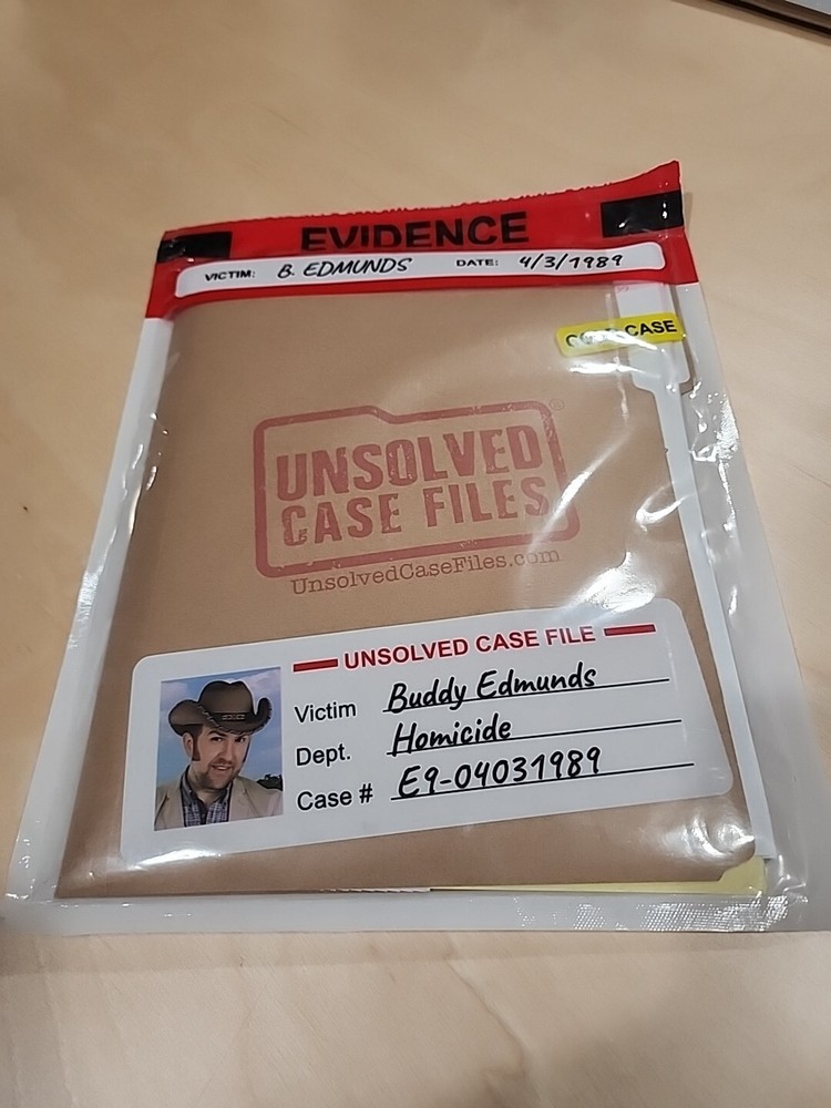 Unsolved Case Files Cold Case Murder Mystery Game BUDDY EDMUNDS