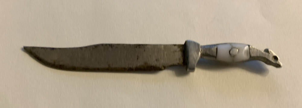 VINTAGE MEXICAN MINIATURE BOWIE KNIFE WITH EAGLE HEAD HANDLE