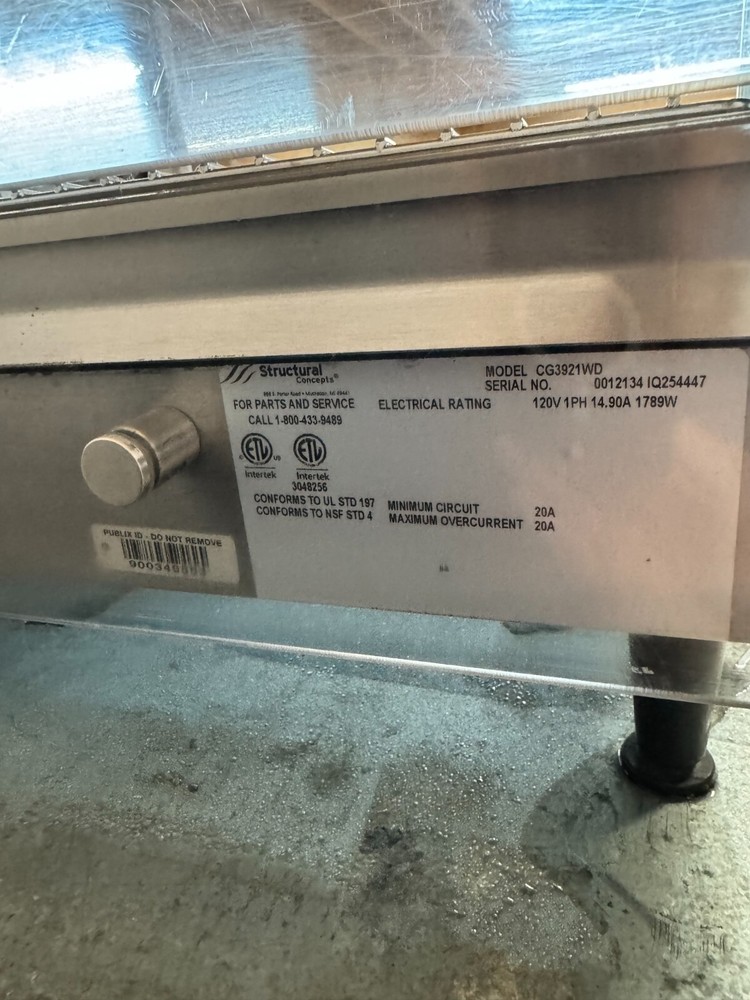 Structural Concepts CG3921WD 39" Self-Service Countertop Hot Case