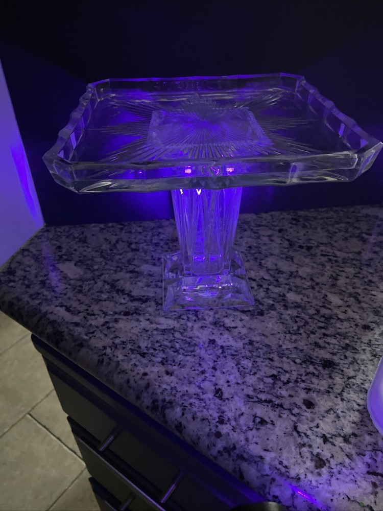 Crystal Cake Stand-heavy Lead Crystal-BEAUTIFUL!