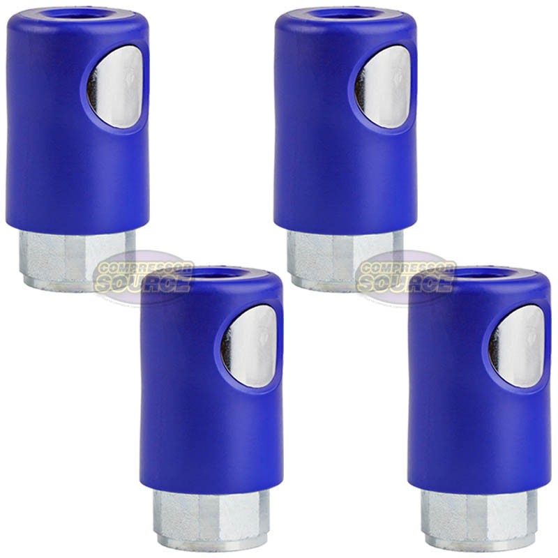 Prevost 1/4" FNPT Air Plug Coupler IRC061201 Blue 4 Pack Accessory