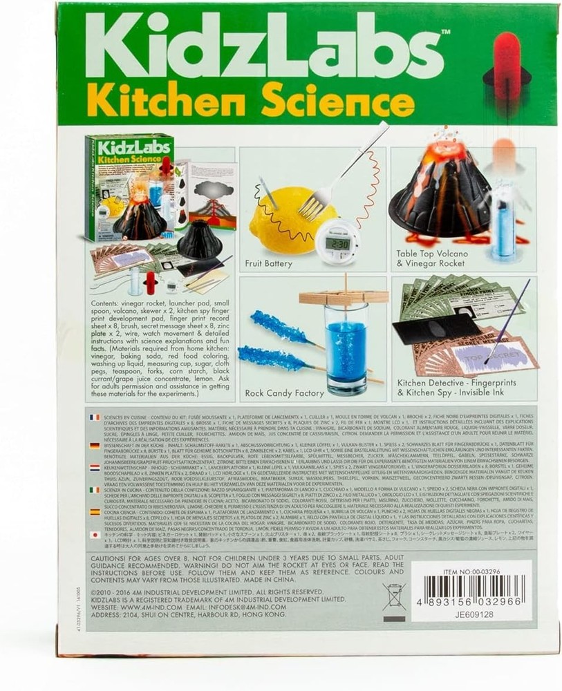 4M Kitchen Science Kit: DIY STEM Experiments for Kids Age 8+ - Fun Learning!