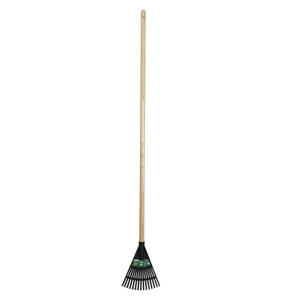 8-inch Wood and Poly Shrub Leaf Rake