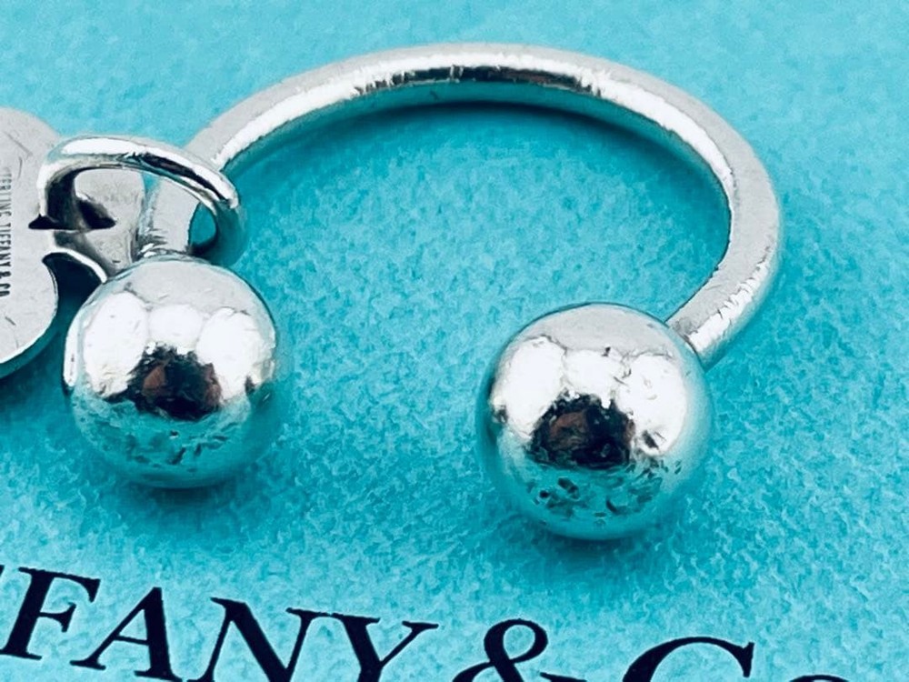 f262 Tiffany & Co. Apple Keyring Keychain 925 Apple