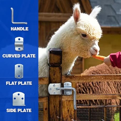 Trailer Gate Latch Stake Bed Latches, Straight Side Gate Bracket Sets 4 Pack