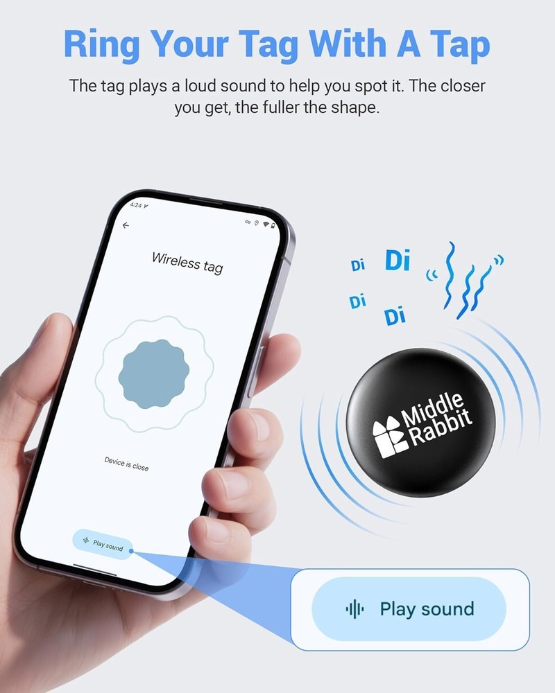 Compact Android GPS Tracker with Google Find Hub Compatibility - Track Anywhere