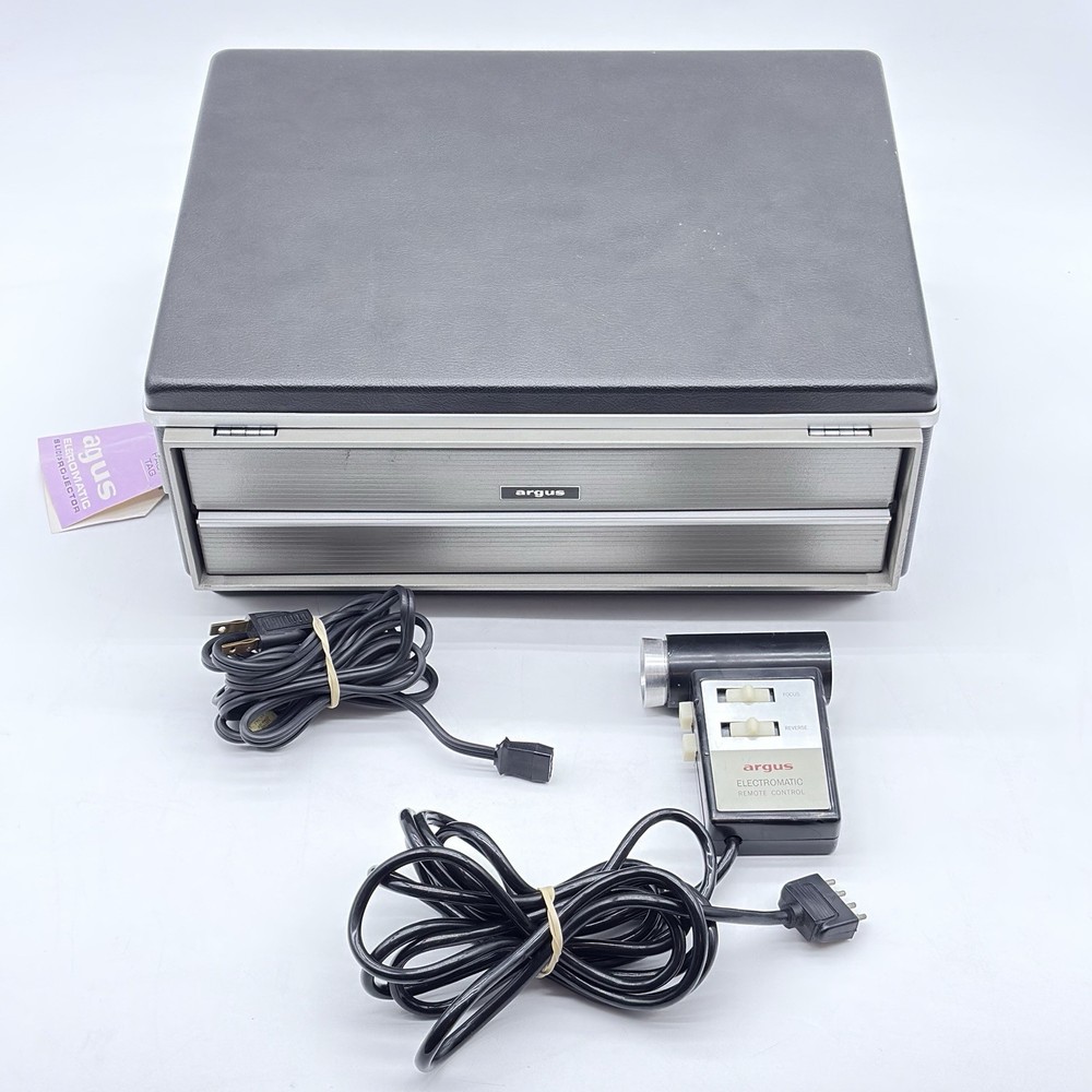 Rare Vintage Argus Electromatic 570 Zoom Automatic Slide Projector Needs Bulb