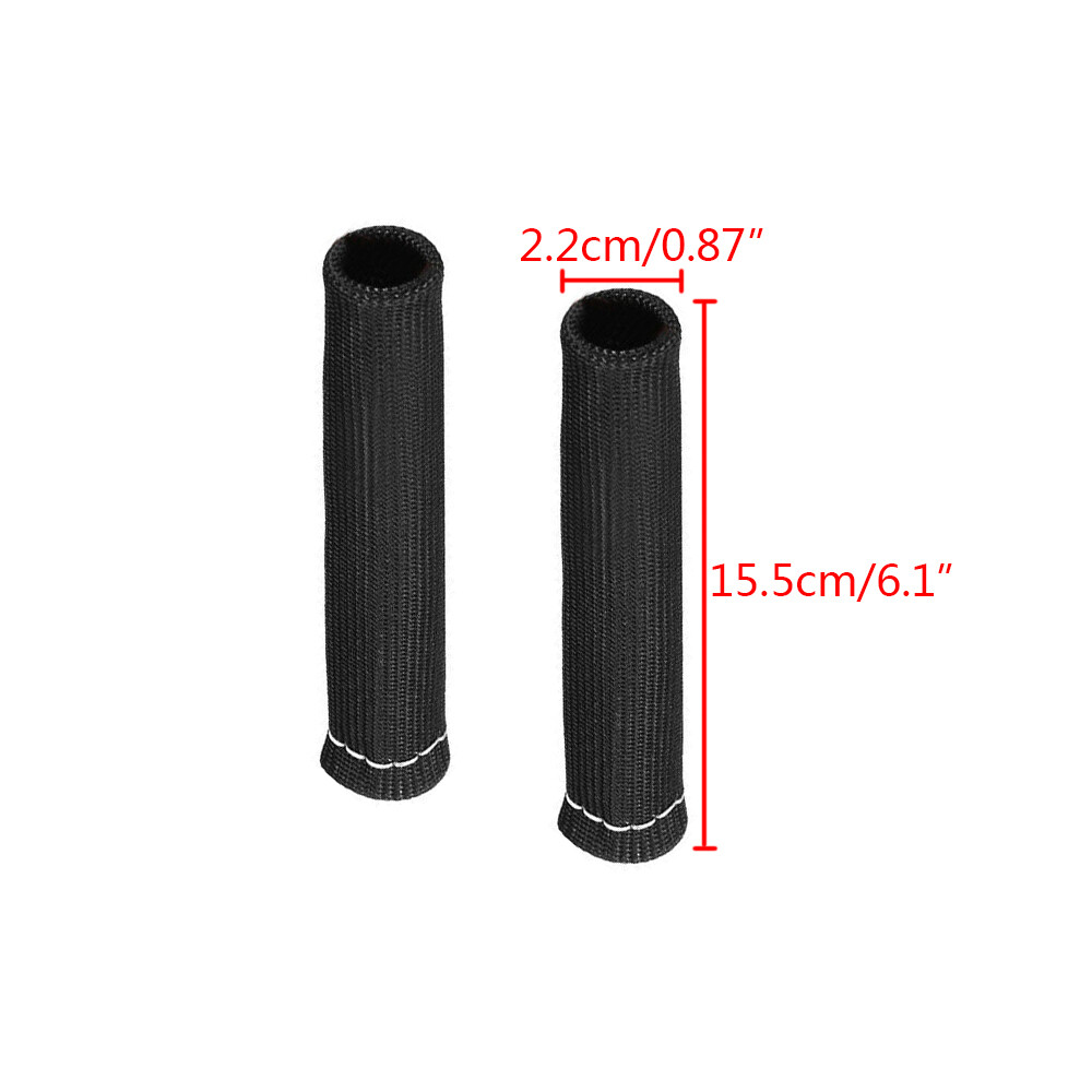 Black 2500° Spark Plug Wire Boots Protector Sleeve Heat Shield Cover For LS1/LS2