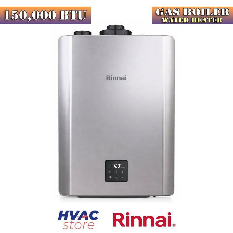Rinnai 150,000 BTU Condensing Gas Boiler Heater Wall Mounted NG/LP Ultra Low NOx