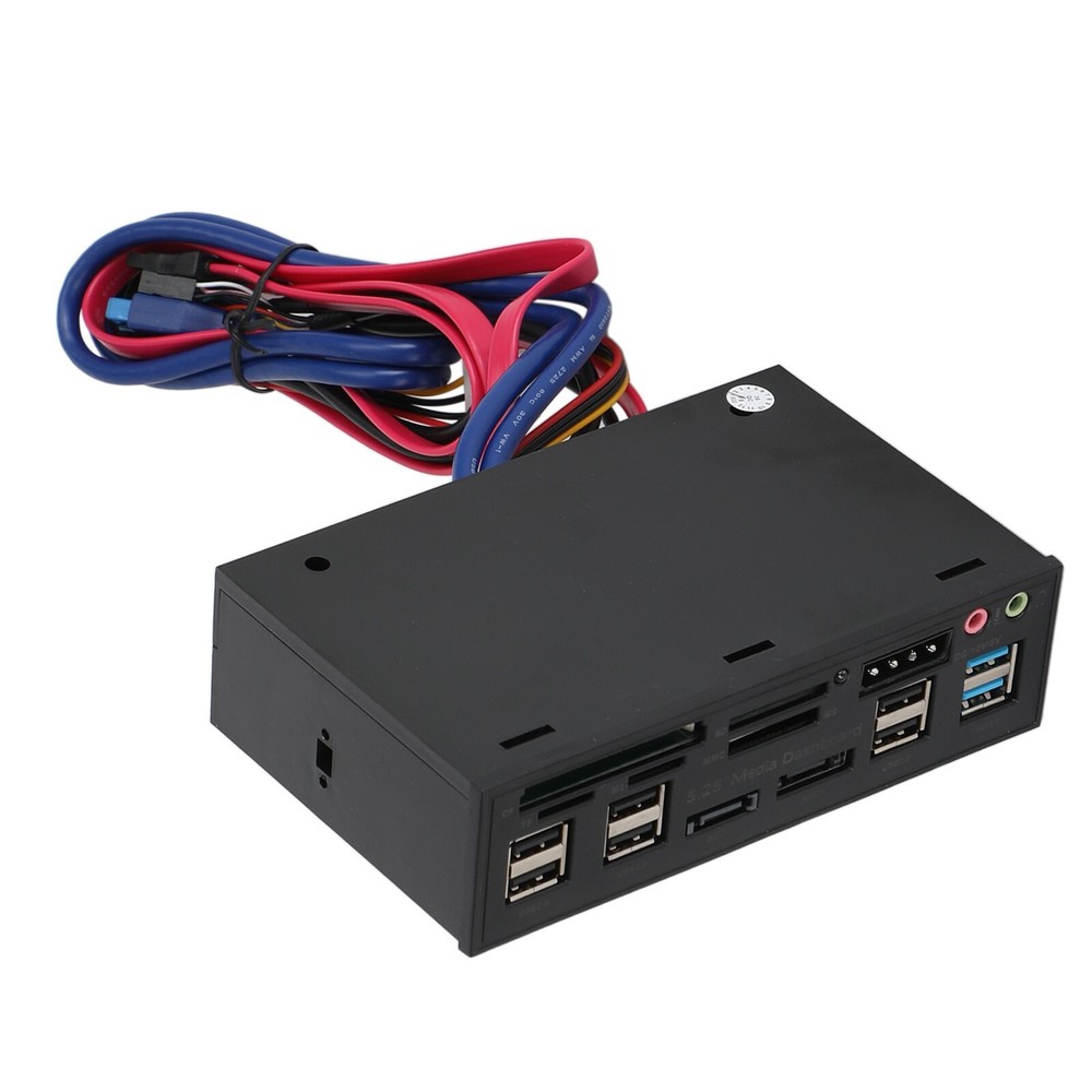5.25" USB 3.0 SATA eSATA PC Front Panel Media Dashboard Internal Card Reader USA