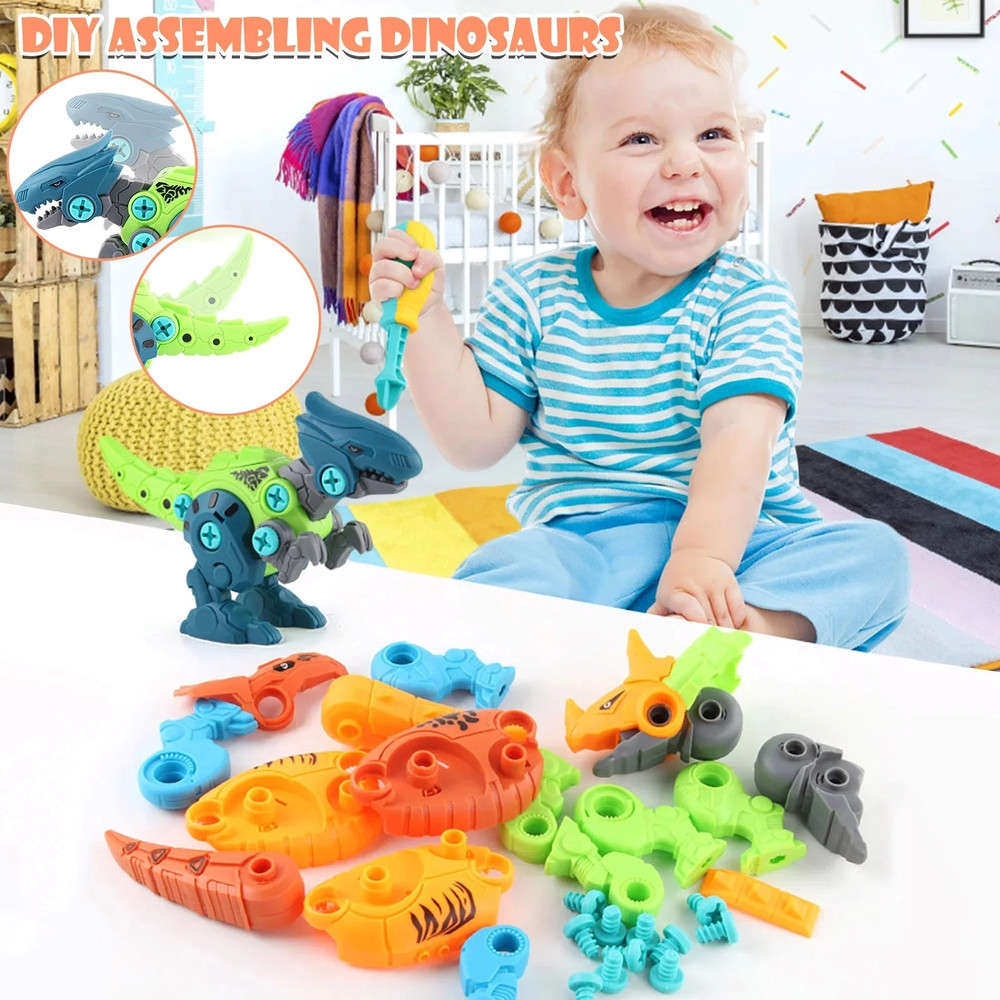 STEM DINOSAUR TOY SET Construction with Tool Drill, Educational Construction