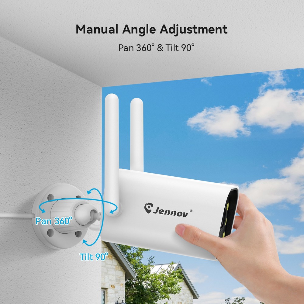 JENNOV Security Wifi Camera 5MP IP Camera System Wireless Two Way Audio 10CH NVR