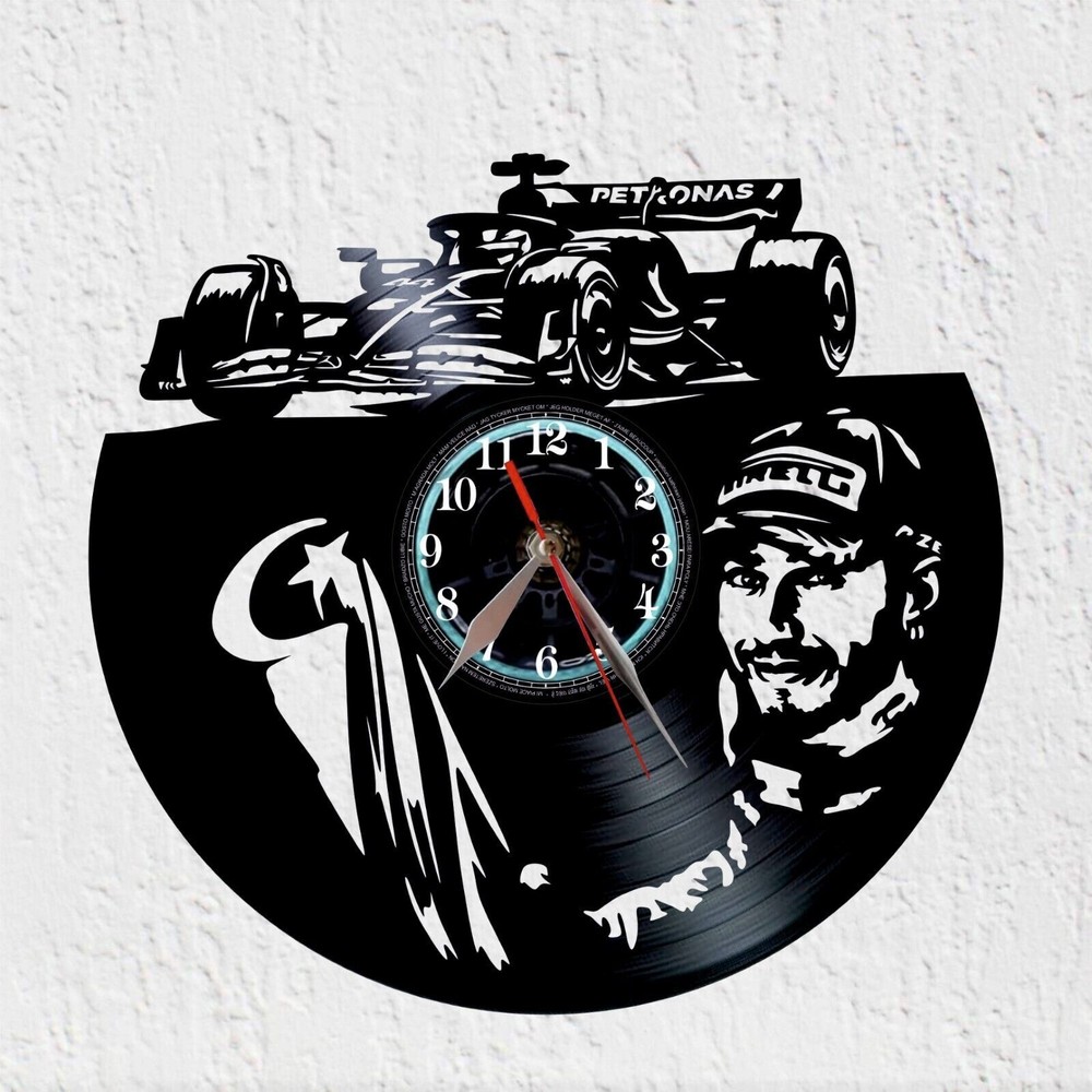 Lewis Hamilton F1 Driver Vinyl Record Clock